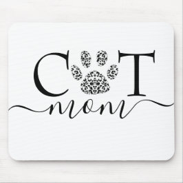 Alfombrilla De Ratón Mamá gato huella de pata 