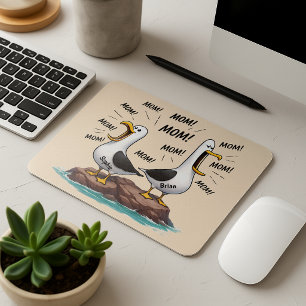 Alfombrilla De Ratón Mamá Gaviota Divertida Personalizada