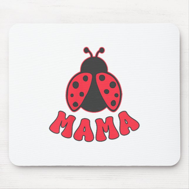 Alfombrilla De Ratón Mama Ladybug First Birthday Girl Family Matching P (Frente)