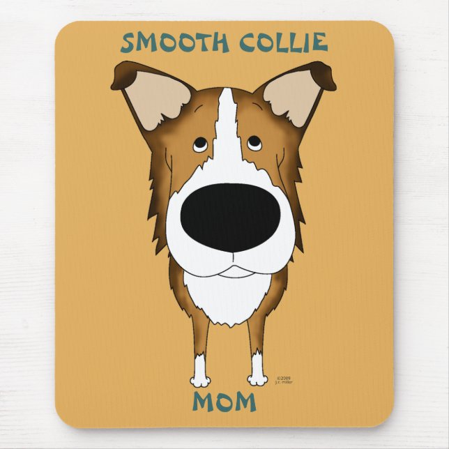 Alfombrilla De Ratón Mamá lisa Mousepad del collie (Frente)