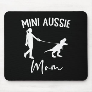 Alfombrilla De Ratón Mamá Mini Aussie Pastor Australiano Perro Dinosaur