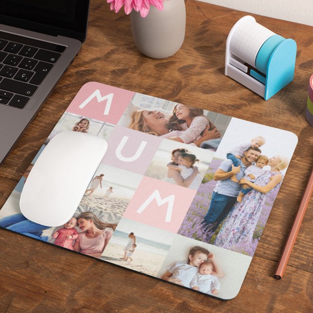 Alfombrilla De Ratón Mamá Moderna Collage de fotografía familiar Keepsa (by Moodthology Papery
Mum Modern Photo Grid Collage Family Keepsake Pink Mouse Pad)