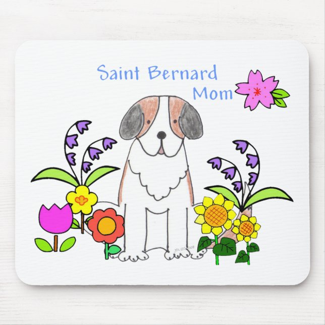 Alfombrilla De Ratón Mamá Mousepad de St Bernard (Frente)