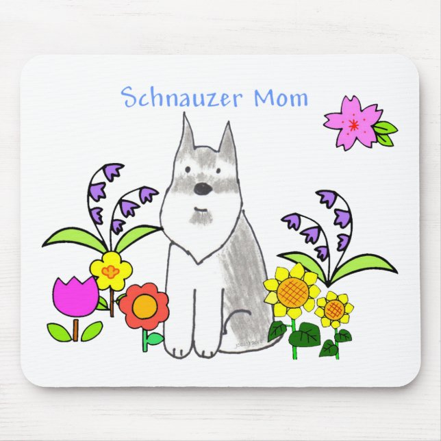 Alfombrilla De Ratón Mamá Mousepad del Schnauzer (Frente)