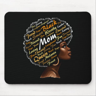 Alfombrilla De Ratón Mamá Mujer Afro Mes de la Historia Negra Blm Melan