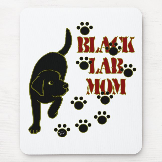 Alfombrilla De Ratón Mamá negra del laboratorio (Frente)