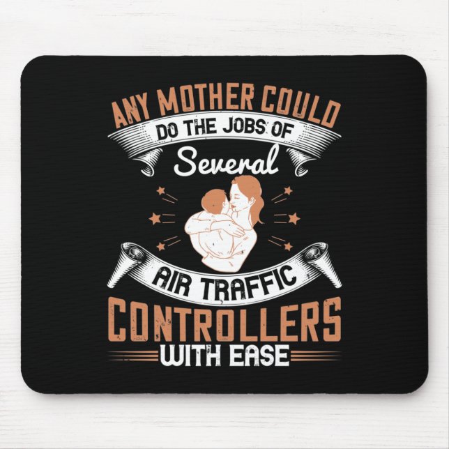 Alfombrilla De Ratón Mamá - Ocupada como Controladores de Tráfico Aéreo (Frente)