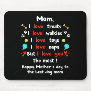 Alfombrilla De Ratón Mamá perrita linda día de las madres, feliz día de