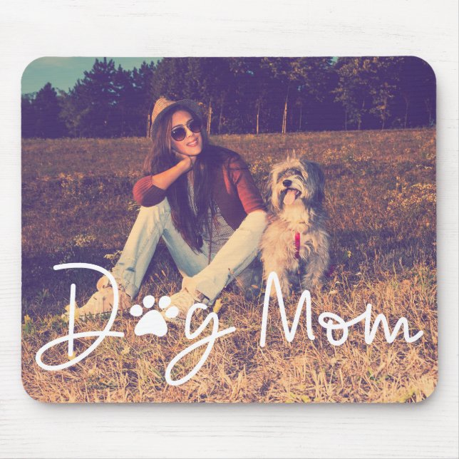 Alfombrilla De Ratón Mamá Perro Foto Personalizada (Frente)