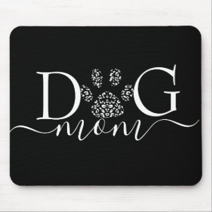 Alfombrilla De Ratón Mamá perro huella de pata