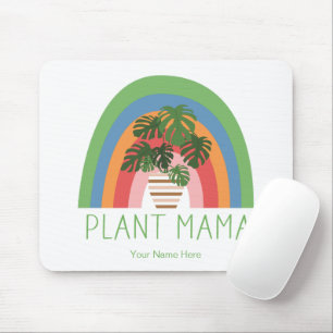 Alfombrilla De Ratón Mamá Planta Boho Arcoíris Jardín Hojas de Monstera