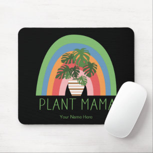 Alfombrilla De Ratón Mamá Planta Boho Jardín Arcoíris Hojas de Monstera