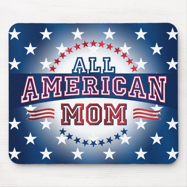 Alfombrilla De Ratón Mamá Todo-Americana Mousepad (Frente)
