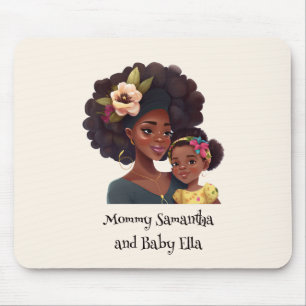 Alfombrilla De Ratón Mamá y hija negras personalizadas (8)