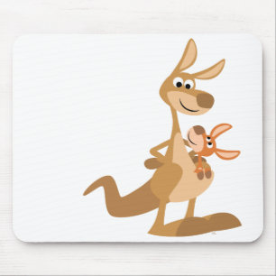 Alfombrilla De Ratón Mamá y Joey lindos Mousepad del canguro del dibuj