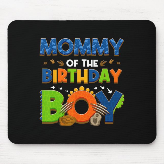 Alfombrilla De Ratón Mamá Y Papá Mamá Nacimiento Familia Dinosaurios Pa (Frente)