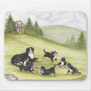 Alfombrilla De Ratón Mamá y perritos
