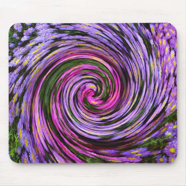 Alfombrilla De Ratón Mamáes rosa morado azul Swirl Mousepad (Frente)