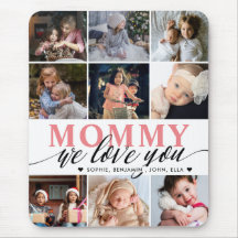 Mami We Love You Collage de fotos Mouse Pad