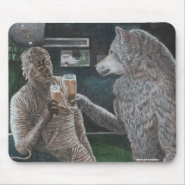 Alfombrilla De Ratón Mami y Werewolf Beer Mousepad
