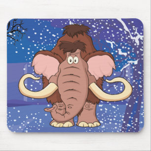 Alfombrilla De Ratón Mamut lanoso del dibujo animado