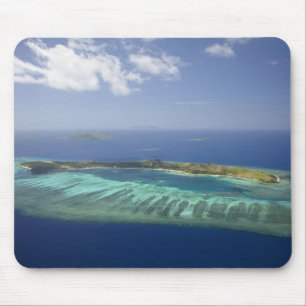 Alfombrilla De Ratón Mana Island and coral reef, Mamanuca Islands