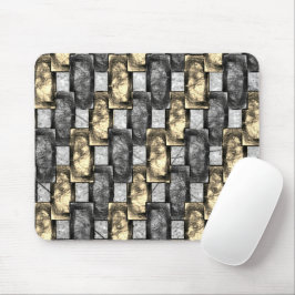 Alfombrilla De Ratón Manchas grises y doradas, piezas rectangulares tal