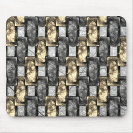 Alfombrilla De Ratón Manchas grises y doradas, piezas rectangulares tal