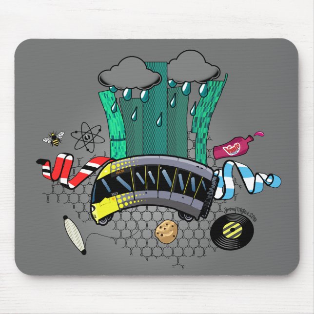 Alfombrilla De Ratón Manchester y mayor Manchester con la abeja y la (Frente)