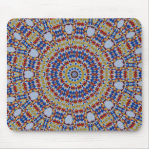 Alfombrilla De Ratón Mandala amarillo azul
