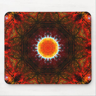 Alfombrilla De Ratón Mandala ardiente de la naturaleza