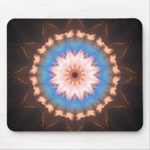 Alfombrilla De Ratón Mandala asteroide del azul y del oro