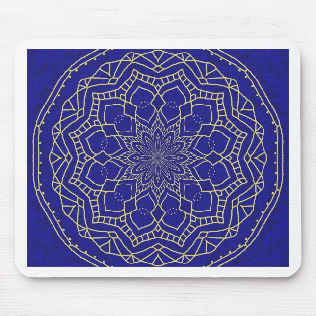 Alfombrilla De Ratón Mandala azul (Frente)
