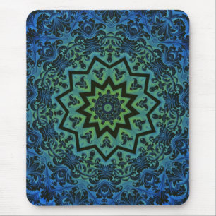 Alfombrilla De Ratón Mandala azul de la tranquilidad