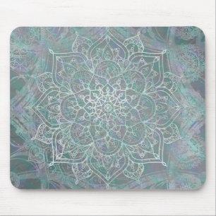 Alfombrilla De Ratón Mandalá Brillo Irisado Boho Chic