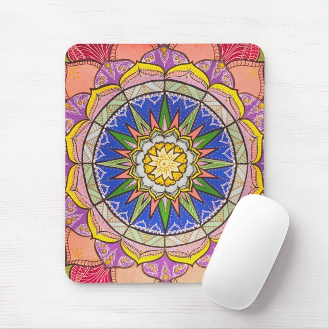 Alfombrilla De Ratón Mandala Cheerful Dance Fashiable Mousepad (Con ratón)