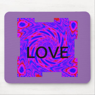 Alfombrilla De Ratón Mandala-colorrosa-azul-LOVE-kaleidoscope RMDESIGN