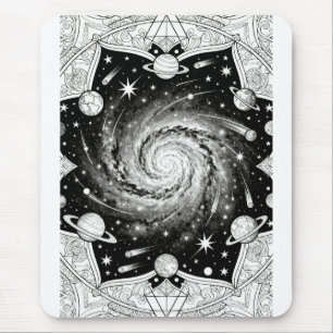 Alfombrilla De Ratón Mandala de Galaxia Celeste Arte Espacial Cósmico