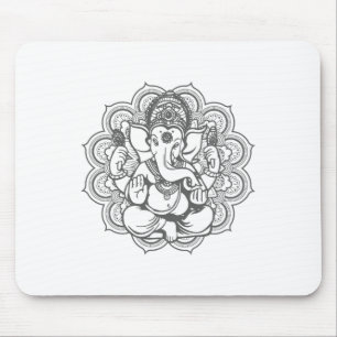 Alfombrilla De Ratón Mandalá de Ganesha Dios hindú Hinduismo Regalo de