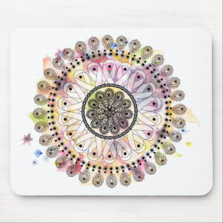 Alfombrilla De Ratón Mandala de la acuarela