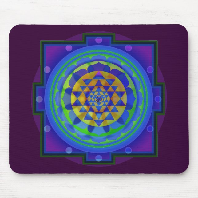 Alfombrilla De Ratón Mandala de OM (AUM) Yantra (Frente)