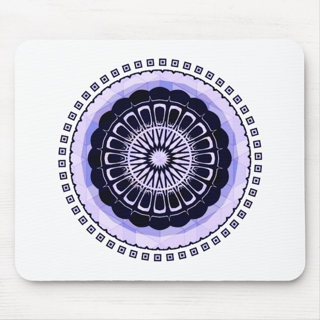 Alfombrilla De Ratón mandala de patrón circular de diseño (Frente)