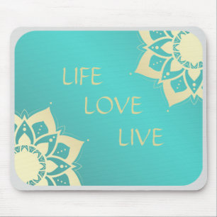 Alfombrilla De Ratón Mandala de vida-amor-vivo