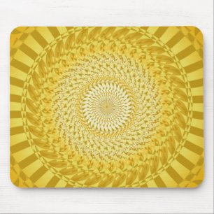 Alfombrilla De Ratón Mandala del sol en amarillo