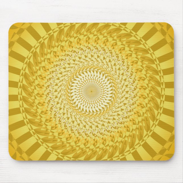 Alfombrilla De Ratón Mandala del sol en amarillo (Frente)