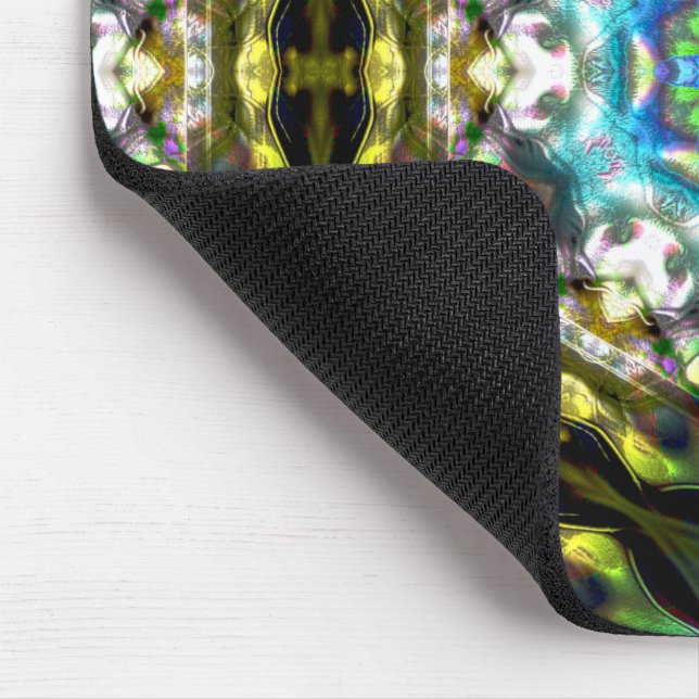 Alfombrilla De Ratón Mandala dentro de hexágono metalizado de hammers v (Esquina)