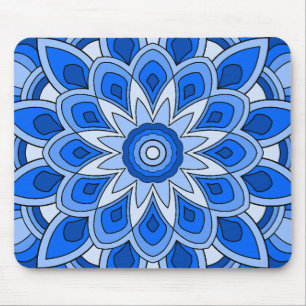 Alfombrilla De Ratón Mandala en azul