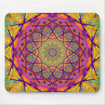 Mandala en forma de estrella fractal | Psicodélico