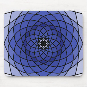 Alfombrilla De Ratón Mandalá espiral azul