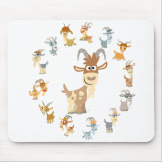 Alfombrilla De Ratón Mandala linda Mousepad de la cabra del dibujo